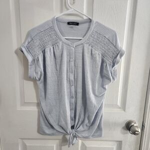 Cable & Gauge Men's Soft Blue Long Sleeve Tee